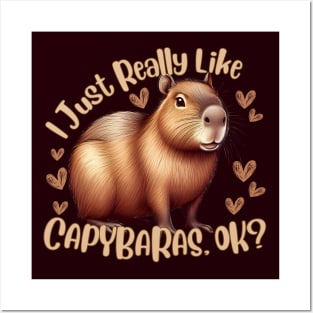 I Just Really Like Capybaras, Ok? Posters and Art